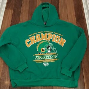 Edikted discontinued green champion oversized hoodie